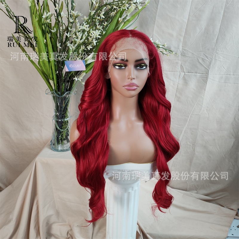 欧米のT PARTの前のレースのかつらの頭カバーの長い巻き髪の化繊の頭カバーのwig|undefined