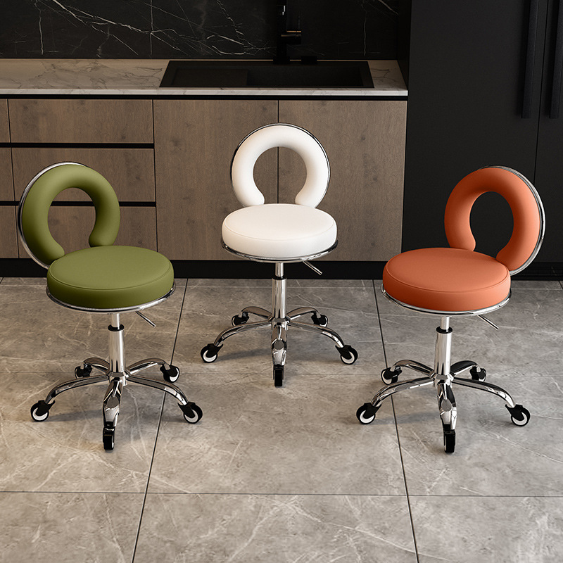 taburete de elevación taburete redondo taburete de belleza elevación polea giratoria barbería especial para el salón de peluquería