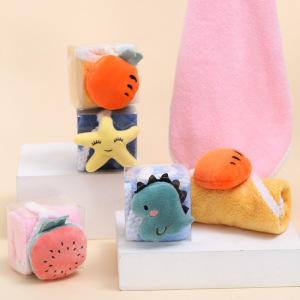 珊瑚绒儿童毛巾擦手巾吸水节日幼儿园小礼物满月小礼品伴手礼毛巾