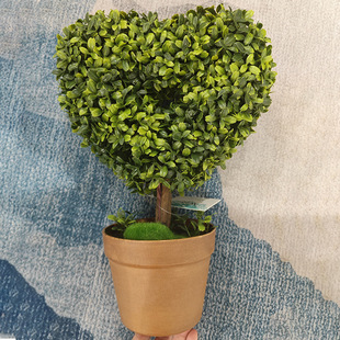 Cross-Border American country Valentine's Day simulation heart-shaped potted Garland party home decoration
