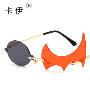 New personalized sunglasses European and American net red alien cool sunglasses cross -border multilateral flame sunglasses