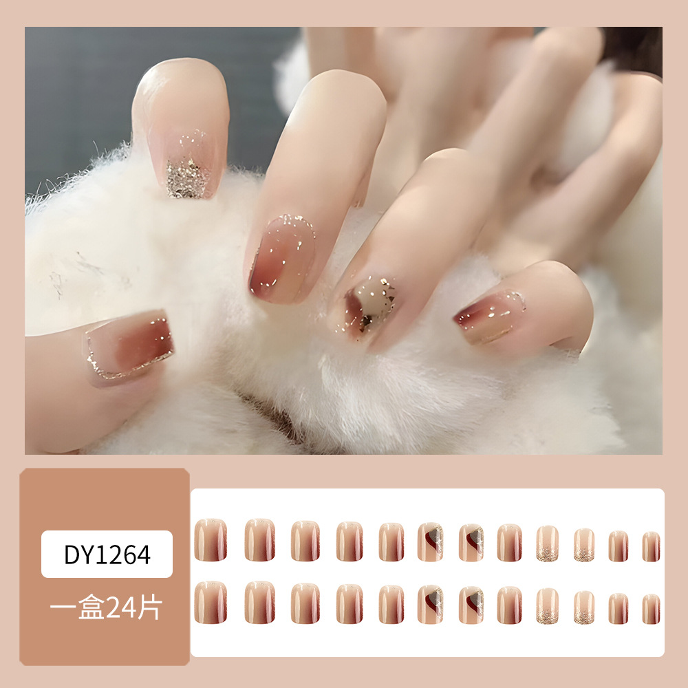 Uñas de desgaste hecho a mano al por mayor Pequeño Libro Rojo TikTok flash plata caliente mariposa pieza de uñas parche de uñas portátil