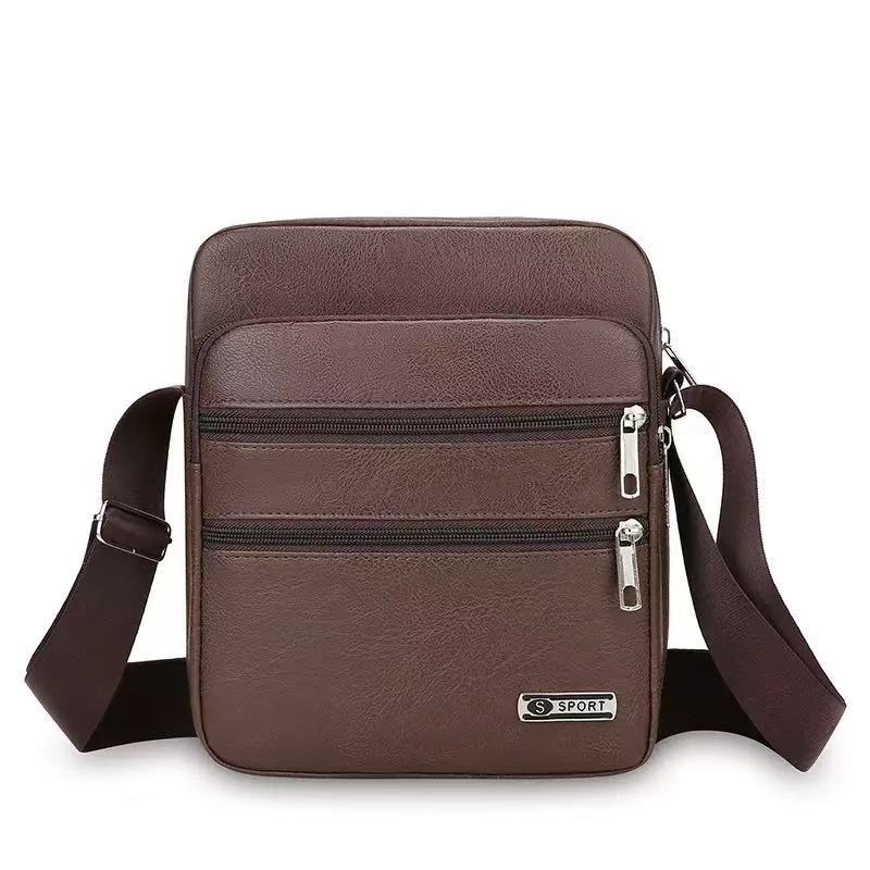 Bolso de hombre transfronterizo PU nuevo estilo coreano bolso de hombro de negocios ocio de gran capacidad mochila de hombre mochila de hombro