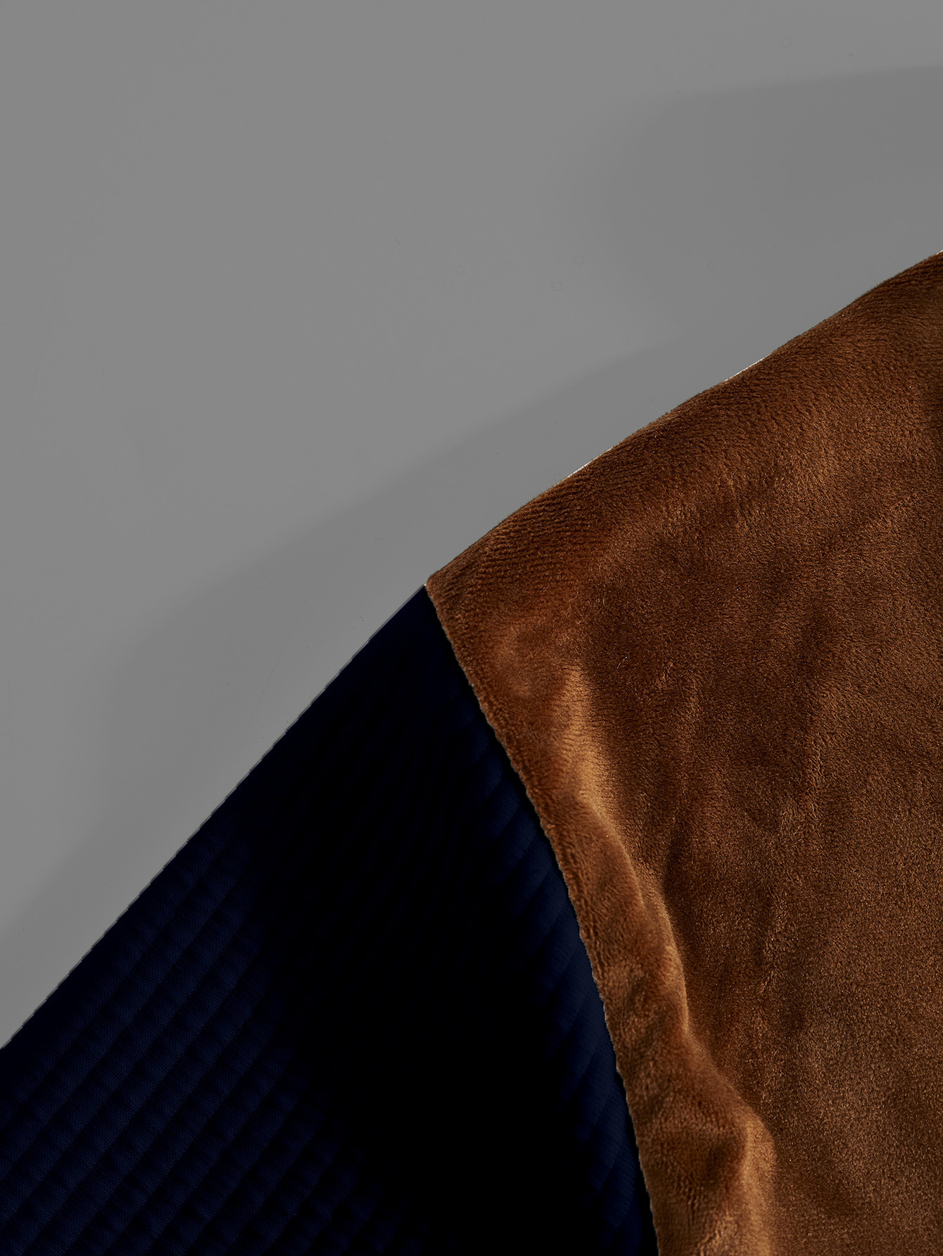 Men's Suede Patchwork Knit Polo Shirt Breathable Casual Pullover_voghion.com