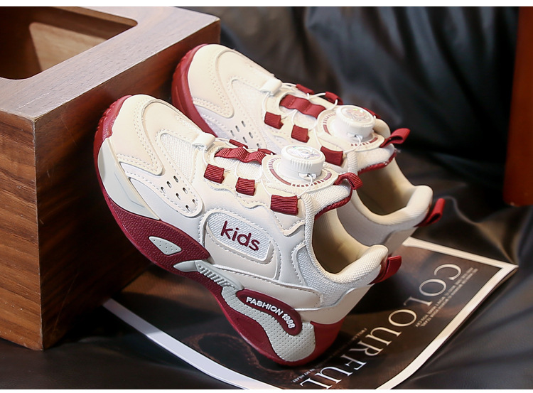 Sneakers chunky per bambini basket impermeabili in pelle_voghion.com