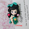 Big cartoon resin for princess with accessories, children's cute hair accessory, new collection