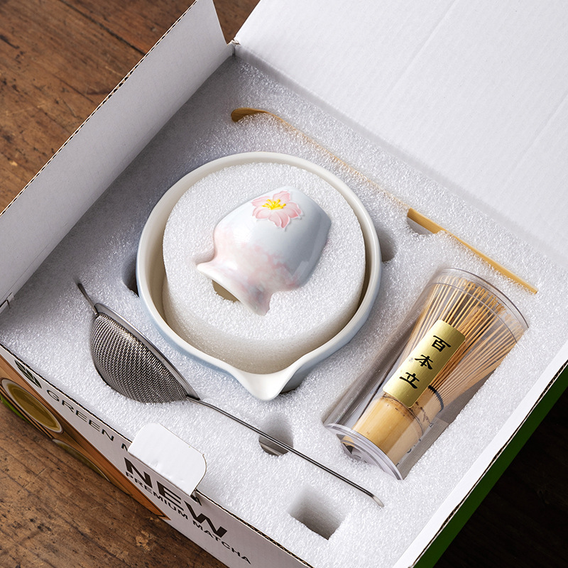 Japanese matcha bowl樱花抹茶碗打抹茶工具点茶碗套装点茶搅拌器|undefined