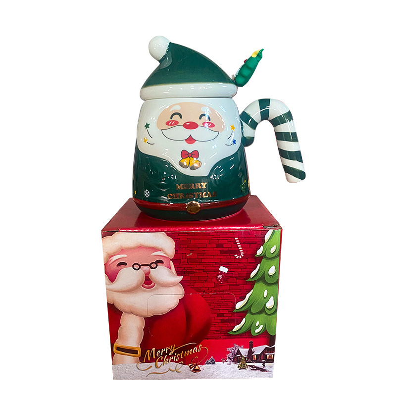 Taza de Navidad transfronteriza Taza de Navidad Regalo de Navidad Taza de cerámica Regalo DE AGUA DE Santa Claus