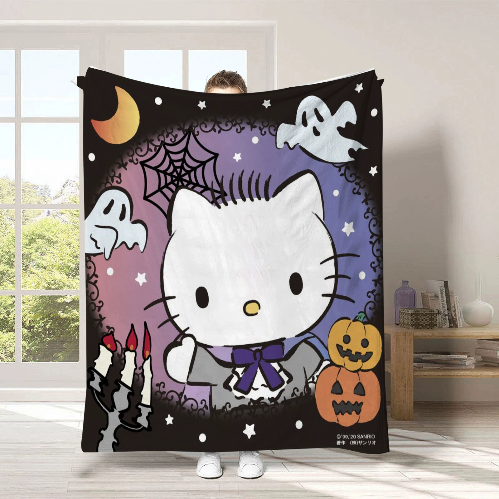 Hello kitty, детское одеяло для сна, диван для сна, хэллоуин, увеличенная толщина, (跨境贸易)