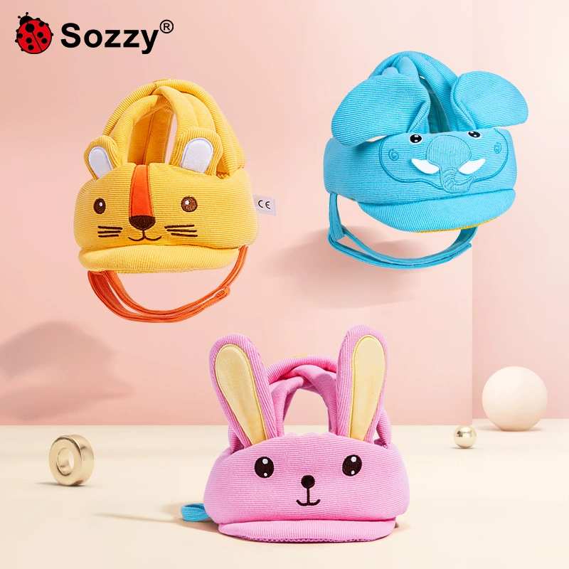 Утеплённый защитный шлем Sozzy для ползания и первых шагов 0–3 года
