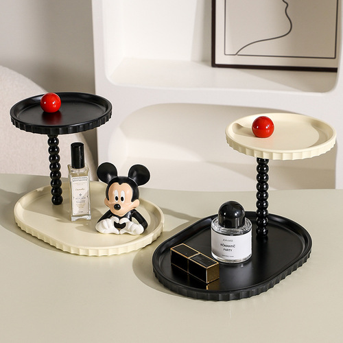 Double-layer Cup Holder Rack for Desktop, Perfume, Aromatherapy, Cosmetics, and Skincare Products – Entryway & Bathroom Organizer Shelf