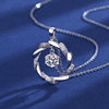 Accessory, agile zirconium, platinum pendant for St. Valentine's Day, Japanese and Korean, wholesale, Birthday gift