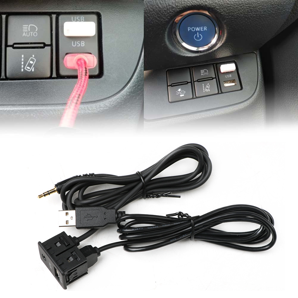 Vehicle Universal Modified Type-C+Aux Seat Dual USB Aux Extension Usb+2Rca Switch Seat