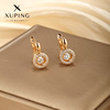 Jewelry, earrings, zirconium, suitable for import, European style