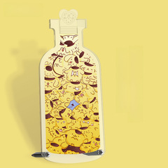 Pet Acrylic Shaped Puzzle Cartoon DIY Children's Educational Toy for Boys and Girls, Gift in a Bottle