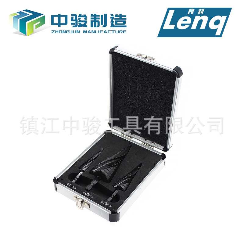 Transfronterizo negro espiral ranura escalera taladro mango hexagonal nitruro acero de alta velocidad métrica pagoda taladro Centro de perforación ponche