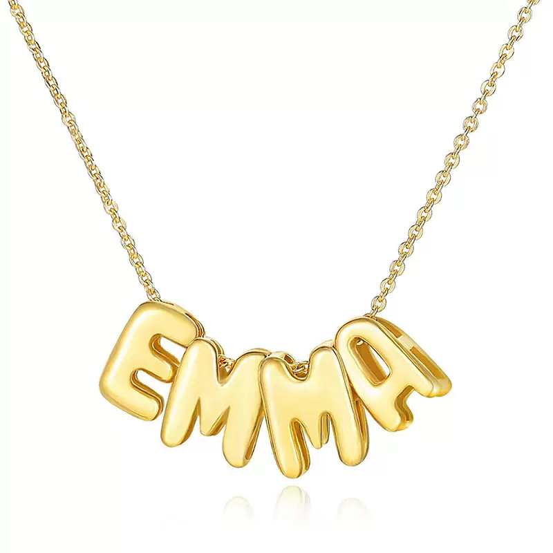 跨境欧美英文字母吊坠女不锈钢镀18K金迷你镂空26个英文字母吊坠