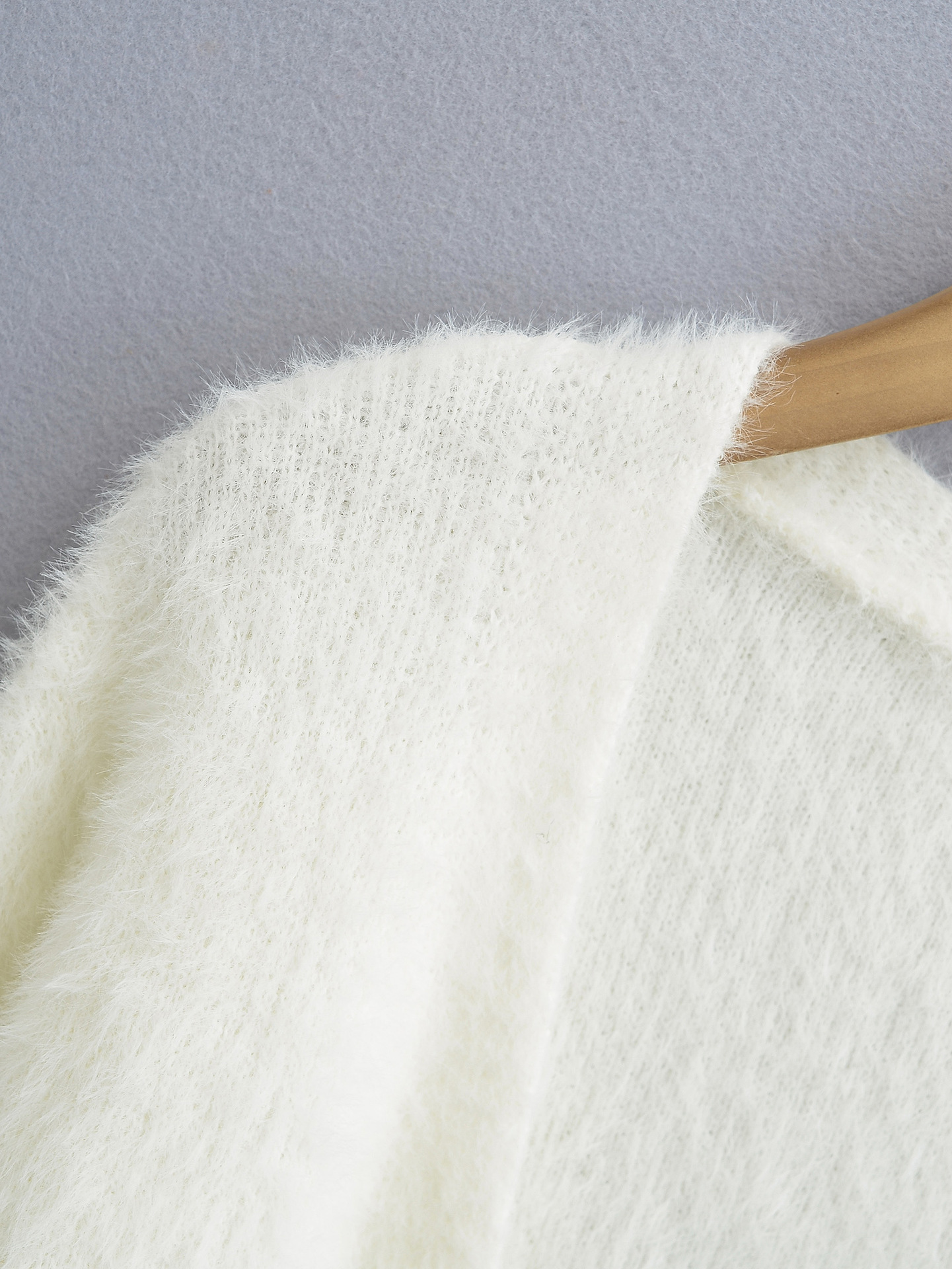 Soft and Lazy Imitation Mink Hair Mid Length Knitted Cardigan for Women's 2023 Autumn/winter New Loose and Thickened Sweater Coat_voghion.com