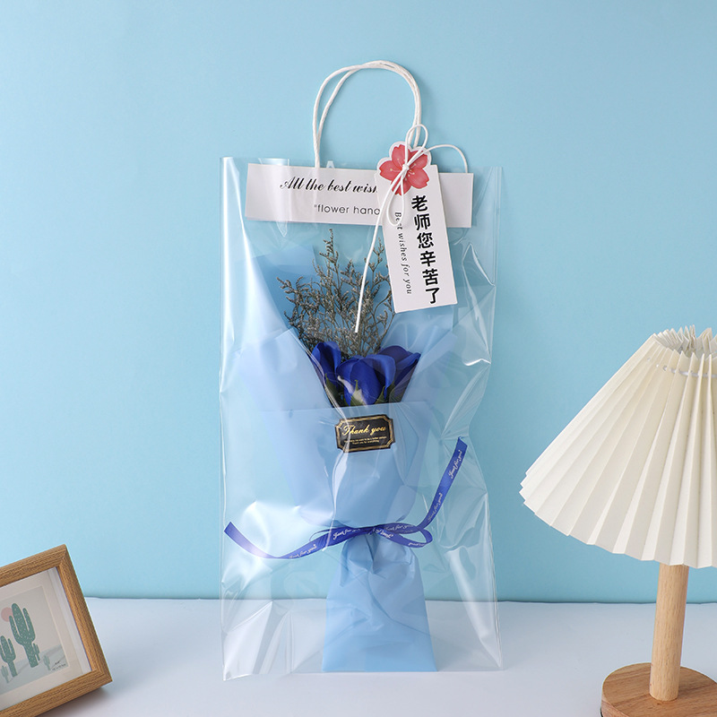 Regalos del día del maestro, flores de girasol, flores de jabón, regalos de vacaciones para maestros y maestros con tarjetas de felicitación al por mayor