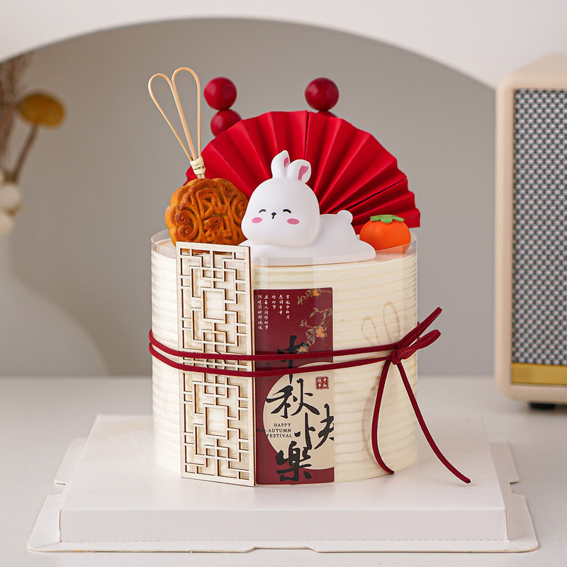 2025 Mid-Autumn Festival Luminous Rabbit Lantern Cake Decoration Happy Mid-Autumn Festival Sticker Chinese Fan Screen Dessert Plug-In 2025 Mid-Autumn Festival Luminous Rabbit Lantern Cake Decoration Happy Mid-Autumn Festival Sticker Chinese Fan Screen Dessert Plug-In