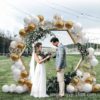 102PCS Platinum Birthday Party Decoration Balloon Arch Birthday Wedding Balloon Garland Kit