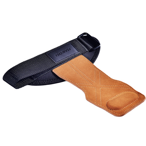 Deadlift assist belt cowhide palm guard wrist fitness gloves men and women horizontal bar pull-up auxiliary grip belt