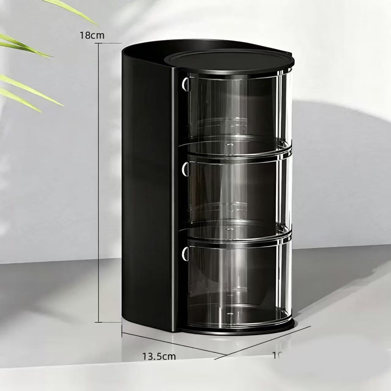 회전분리수납함 [3단블랙]