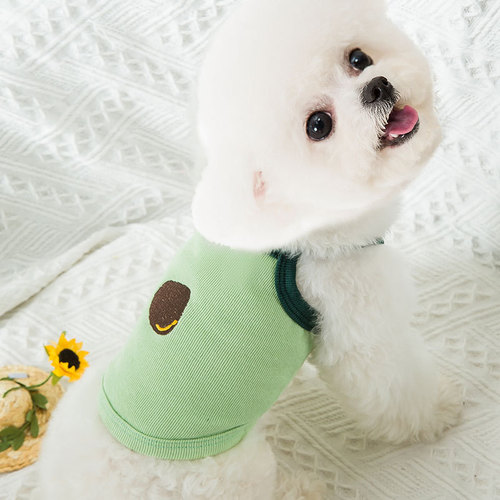 Avocado sling puppy clothes summer thin Teddy pet panda small puppy spring and summer vest