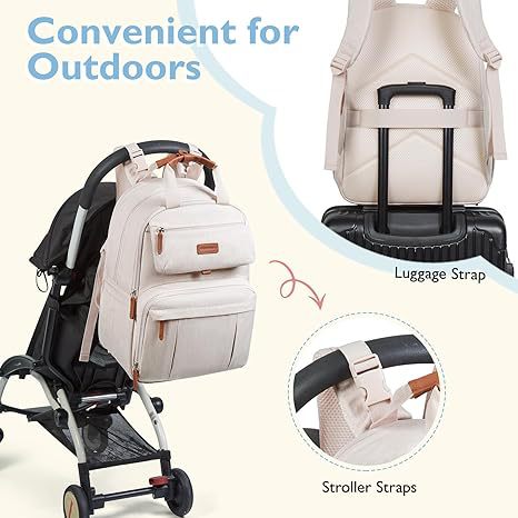 [소량 주문 제작] 여행용 세련된 건식 및 습식 분리 엄마 가방, 다기능 트레일러 아기 배낭, 배낭