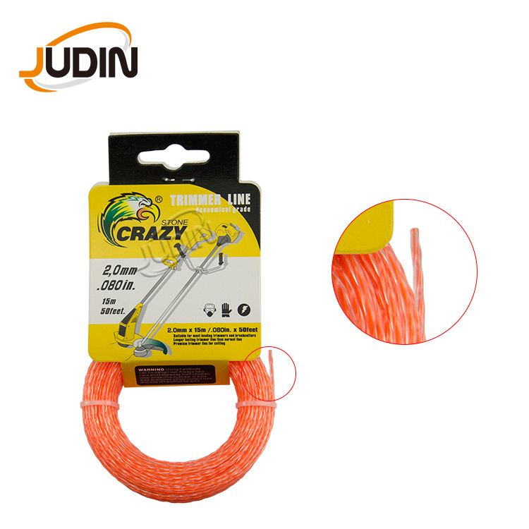 双色 园林打草绳 Nylon Trimmer Line麻花绳 规格 色号 包装可选