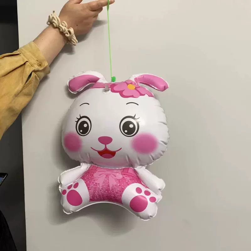 Надувная игрушка из ПВХ для прыжков, светящаяся мультяшная зайка