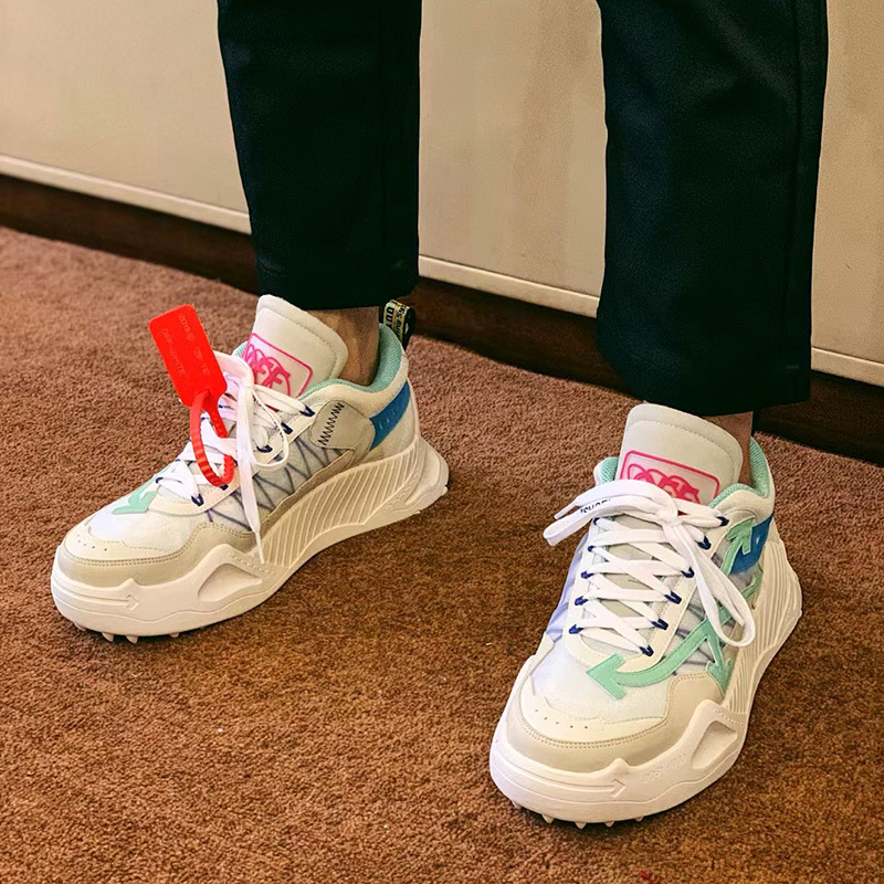 Versión de alta costura off papi zapatos OW color a juego aumento de suela gruesa de corte bajo zapatos deportivos casuales para hombres y mujeres