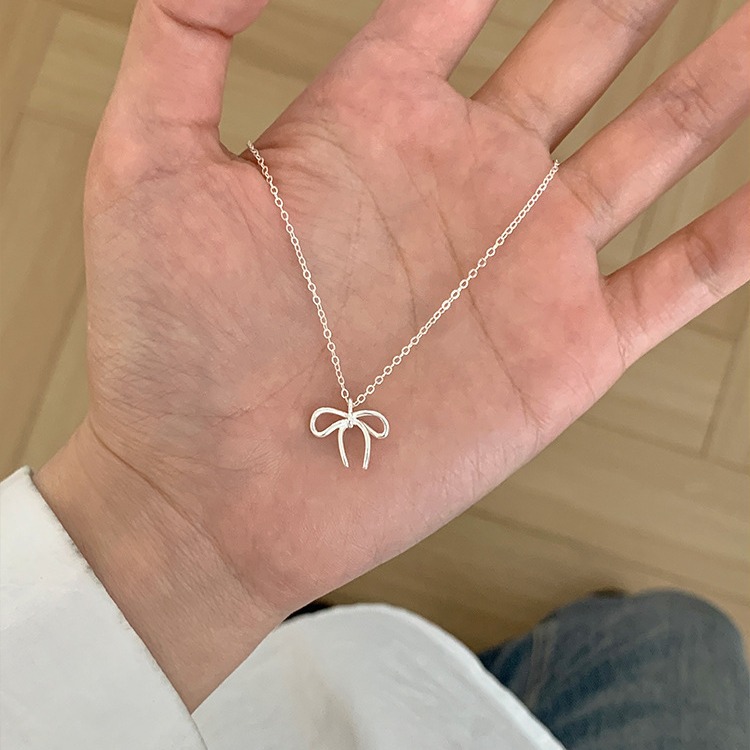 Nouveau collier ras-de-cou simple à nœud pour femme, style coréen Dongdaemun Ins, accessoire tendance et frais en gros_voghion.com
