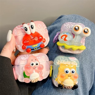 Apple, three dimensional cartoon compatible headphones, protective case, bluetooth, pro3