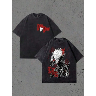 1PCS Double-Sided Retro T Shirts Dandadan Anime Character Ac