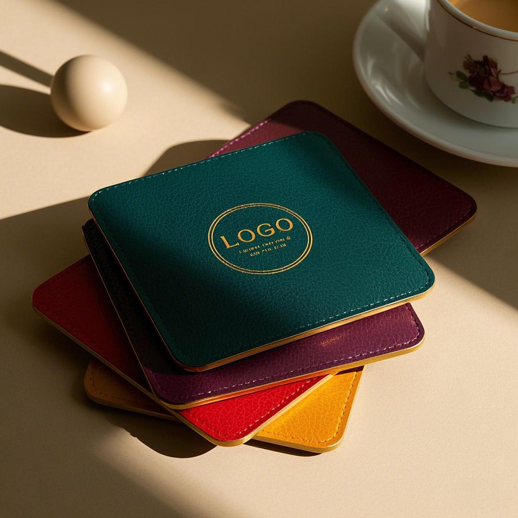 Ins Wind Marble Coaster | Gold Line Drawing Side Net Red Same Social Media Drainage