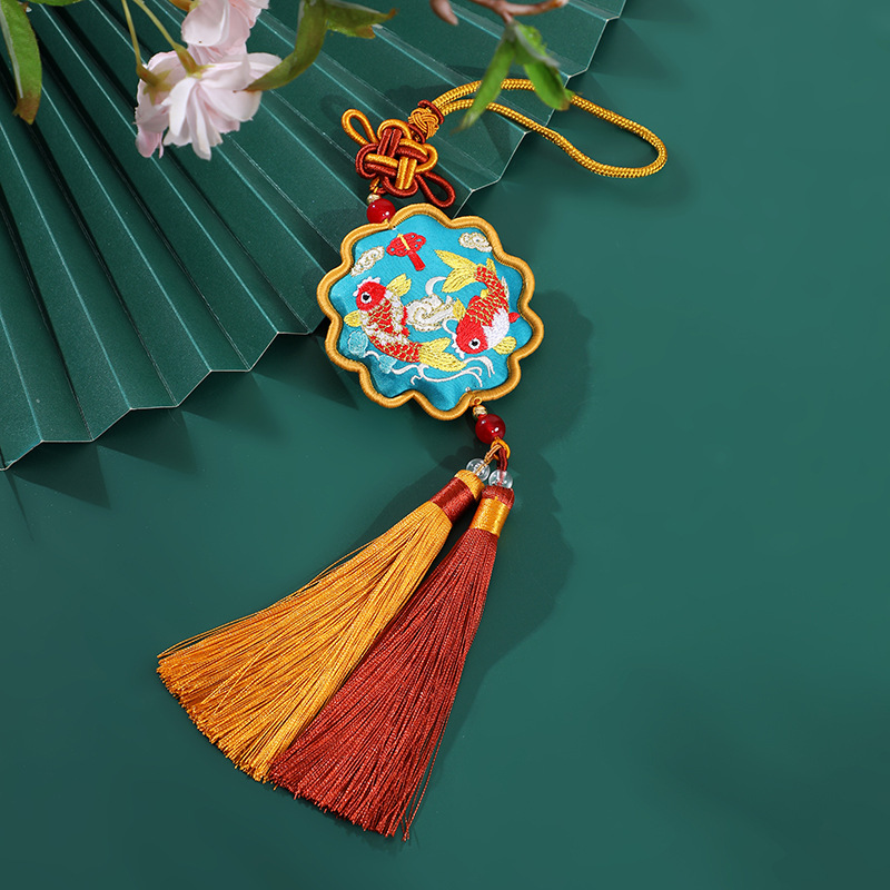 敦煌の花の香の袋の平安の記号の中国風の香の袋の艾草の刺繍のカバンは身につけて観光地区の文を作って贈り物を作ります。|undefined