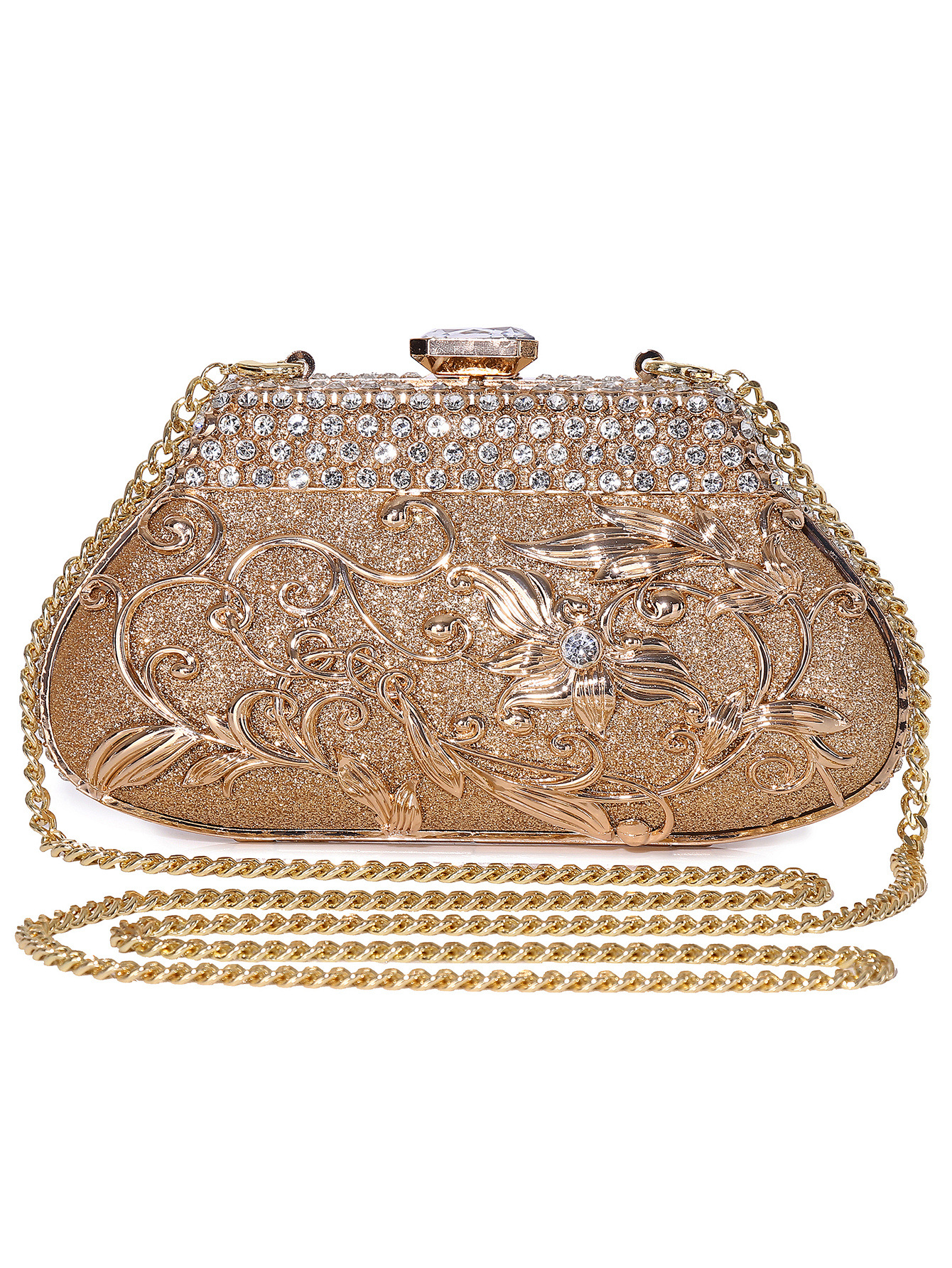 Square Bag Bags Type Business Occasion Pu Leather Alloy Solid Color Square Evening Bags