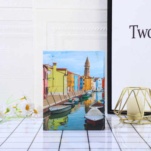 Qimei New Product 4R6 inch 100 sheets Insert Photo Album European Scenery Cover Children's Photo Album Wholesale Cross-Border
