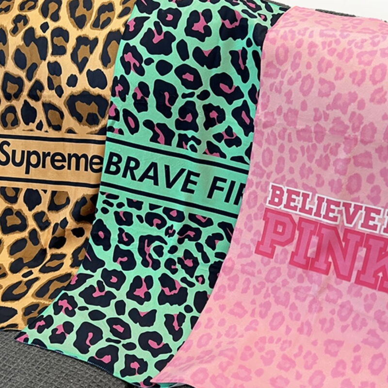 Sexy Leopard Print Ladies Face Wash Towel Gym Sports Absorbent Quick Dry Sweat Bath Towel Home Bath Towel Beach C^