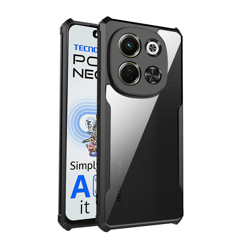 Tecno Spark 30 30C 携帯電話ケースに適したアクリル高透明四隅落下防止保護カバー|undefined