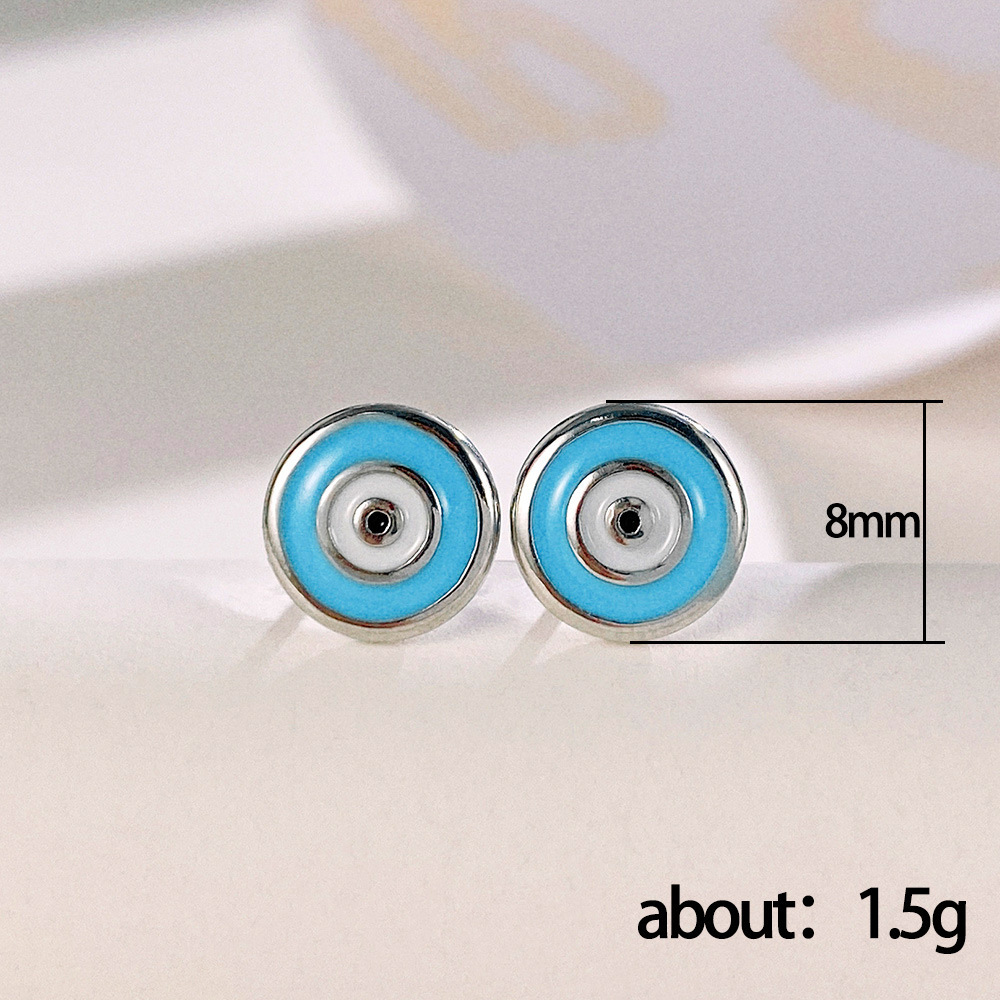 Novelty Devil's Eye Copper Enamel Ear Studs 1 Pair display picture 1