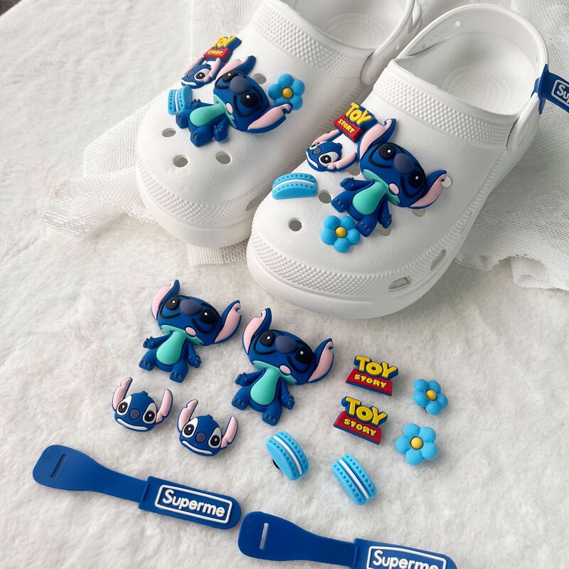 New Croc Shoes Accessories Stitch Cute Cartoon DIY Shoe Buckles Shoe Flowers Shoe Decorations Shoelace Buckles