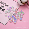 New Ackli 6*10 Smile Face Permese Alphabet Smile Face Flat -round DIY Tripper San beads accessories