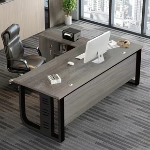 Single Office Desk Simple Modern Boss Desk Office Supervisor Desktop Computer Desk and Chair Combination General Manager Desk