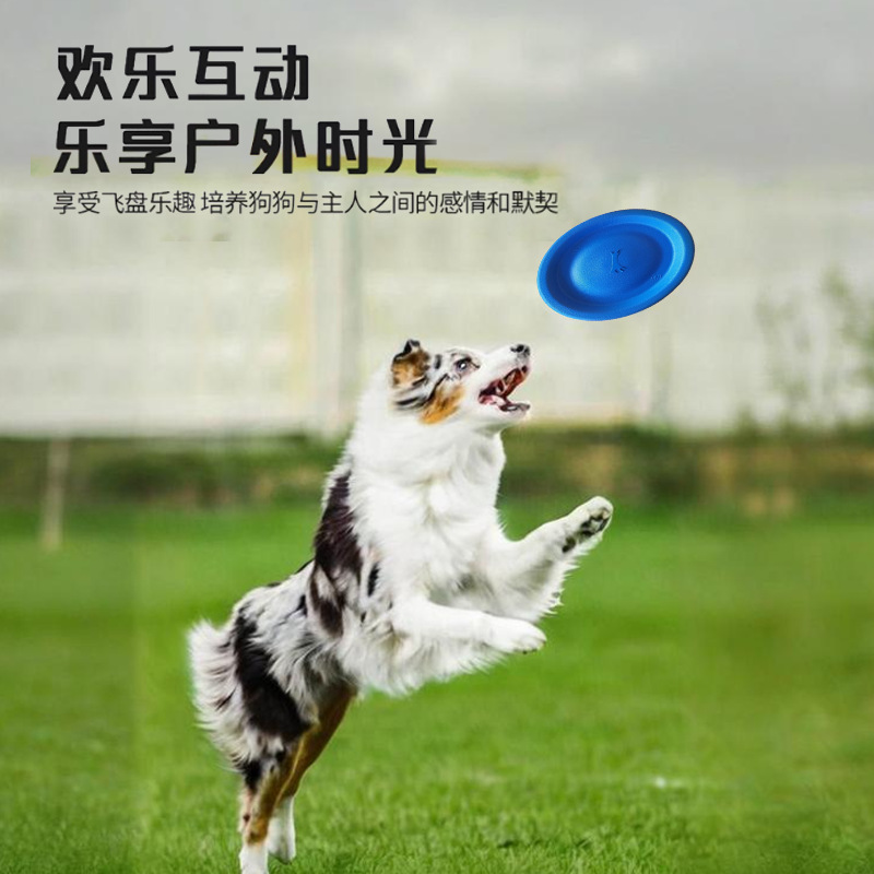 Nuevo tipo transfronterizo de entrenamiento de perros EVA Frisbee suave juguetes de mascotas para perros grandes y medianos acompañados de dientes resistentes a la mordida image 2