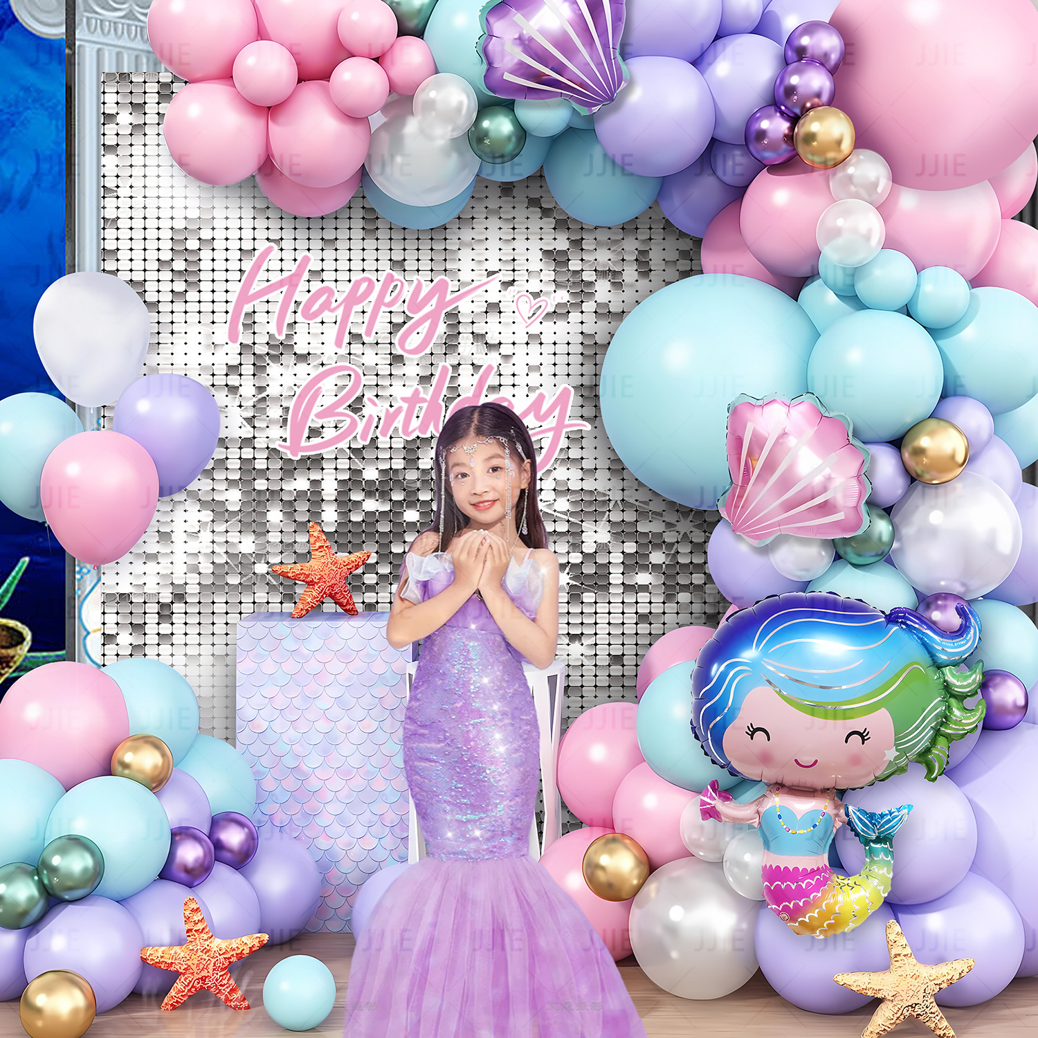 Versión estadounidense del cuerpo delgado cumpleaños flotante papel de aluminio globo de película de aluminio arco iris de 32 pulgadas gradiente globo digital mediano decoración al por mayor