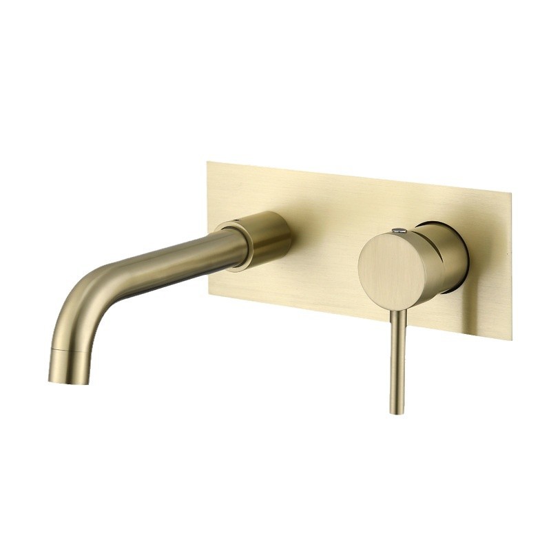 Grifo de acero inoxidable 304 en la pared, grifo de lavabo oculto preincrustado, fabricante doméstico de baño al por mayor