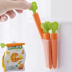 Cute carrot sealing clip creative milk powder clip food plastic snack bag sealing clip refrigerator magnet