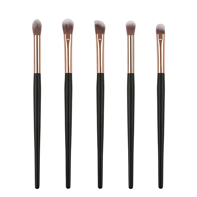Venta al por mayor de fábrica 5 juegos de pinceles de maquillaje de ojos Sombra de ojos, sombra de nariz, manchas, corrector, herramientas de belleza, pinceles de maquillaje de cabello suave